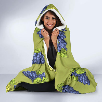 Grape Pattern Print Design GP08 Hooded Blanket-JORJUNE.COM