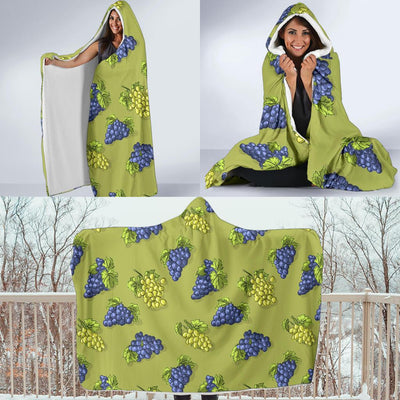 Grape Pattern Print Design GP08 Hooded Blanket-JORJUNE.COM