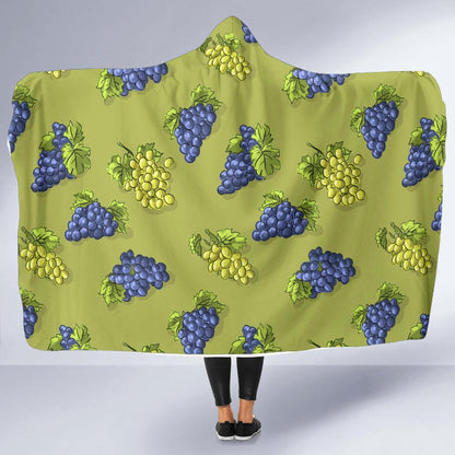 Grape Pattern Print Design GP08 Hooded Blanket-JORJUNE.COM
