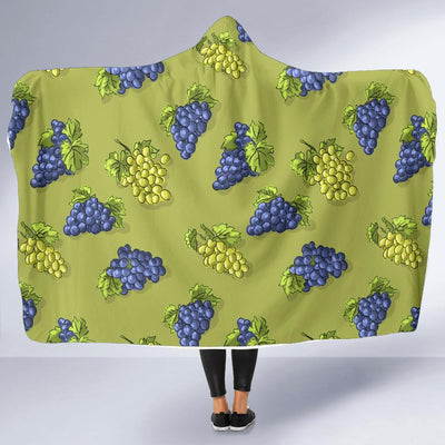 Grape Pattern Print Design GP08 Hooded Blanket-JORJUNE.COM