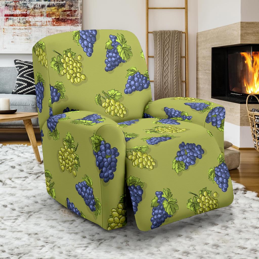 Grape Pattern Print Design GP08 Recliner Slipcover-JORJUNE.COM