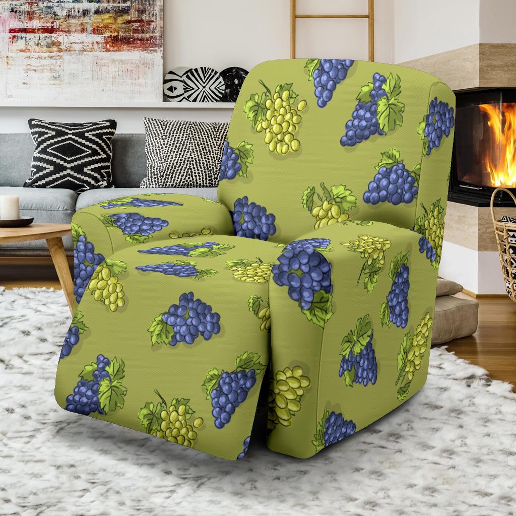 Grape Pattern Print Design GP08 Recliner Slipcover-JORJUNE.COM