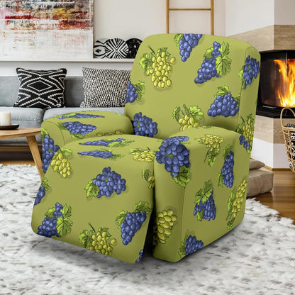 Grape Pattern Print Design GP08 Recliner Slipcover-JORJUNE.COM