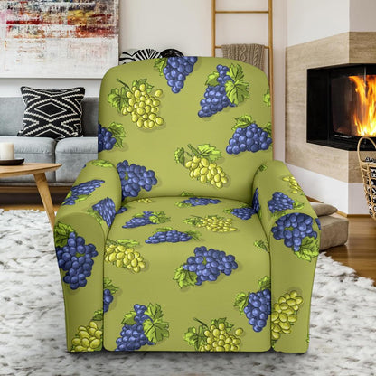 Grape Pattern Print Design GP08 Recliner Slipcover-JORJUNE.COM