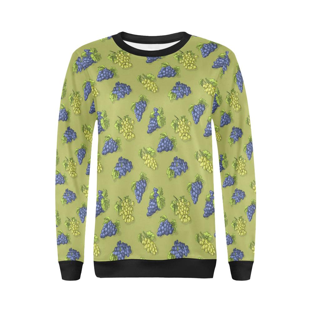Grape Pattern Print Design GP08 Women Long Sleeve Sweatshirt-JorJune