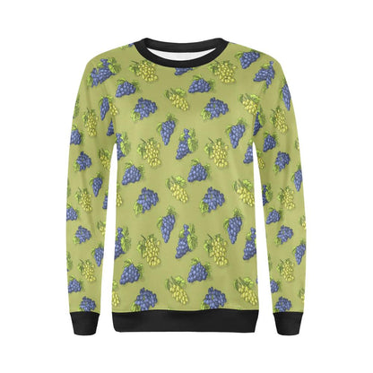 Grape Pattern Print Design GP08 Women Long Sleeve Sweatshirt-JorJune
