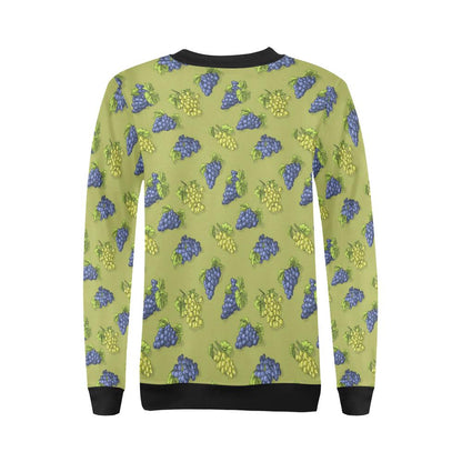 Grape Pattern Print Design GP08 Women Long Sleeve Sweatshirt-JorJune