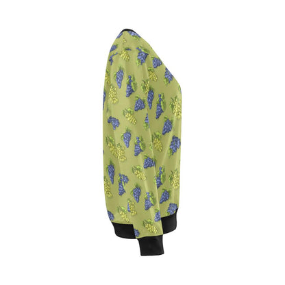 Grape Pattern Print Design GP08 Women Long Sleeve Sweatshirt-JorJune