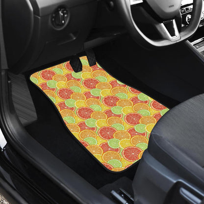 Grapefruit Pattern Print Design GF01 Car Floor Mats-JorJune