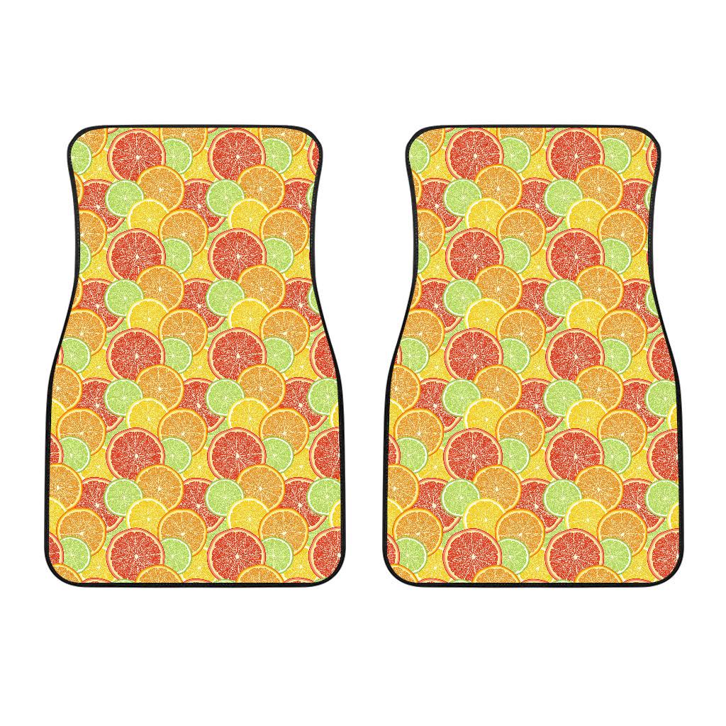 Grapefruit Pattern Print Design GF01 Car Floor Mats-JorJune