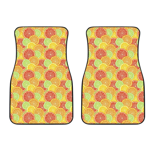Grapefruit Pattern Print Design GF01 Car Floor Mats-JorJune