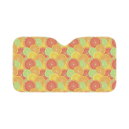 Grapefruit Pattern Print Design GF01 Car Sun Shade-JorJune