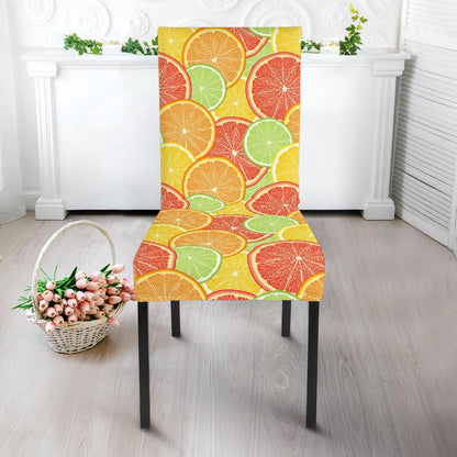 Grapefruit Pattern Print Design GF01 Dining Chair Slipcover-JORJUNE.COM