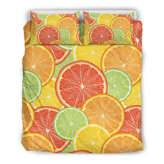 Grapefruit Pattern Print Design GF01 Duvet Cover Bedding Set-JORJUNE.COM