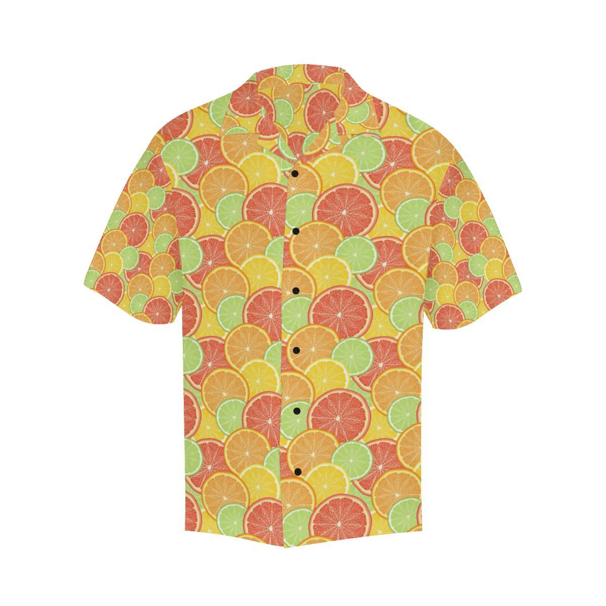 Grapefruit Pattern Print Design GF01 Men Hawaiian Shirt-JorJune