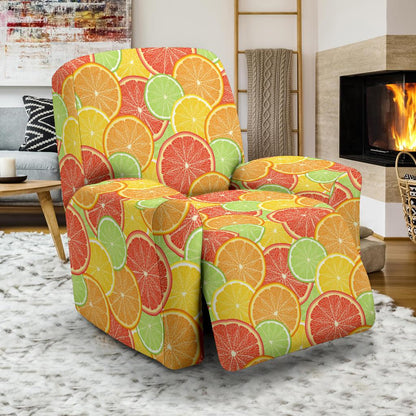 Grapefruit Pattern Print Design GF01 Recliner Slipcover-JORJUNE.COM
