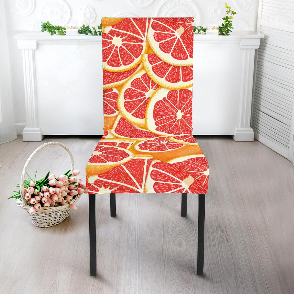 Grapefruit Pattern Print Design GF02 Dining Chair Slipcover-JORJUNE.COM