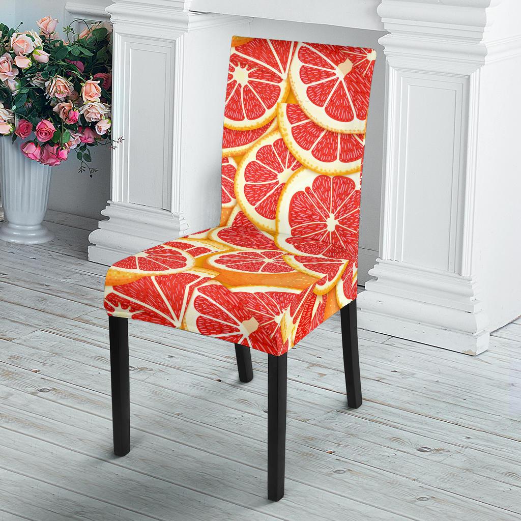 Grapefruit Pattern Print Design GF02 Dining Chair Slipcover-JORJUNE.COM