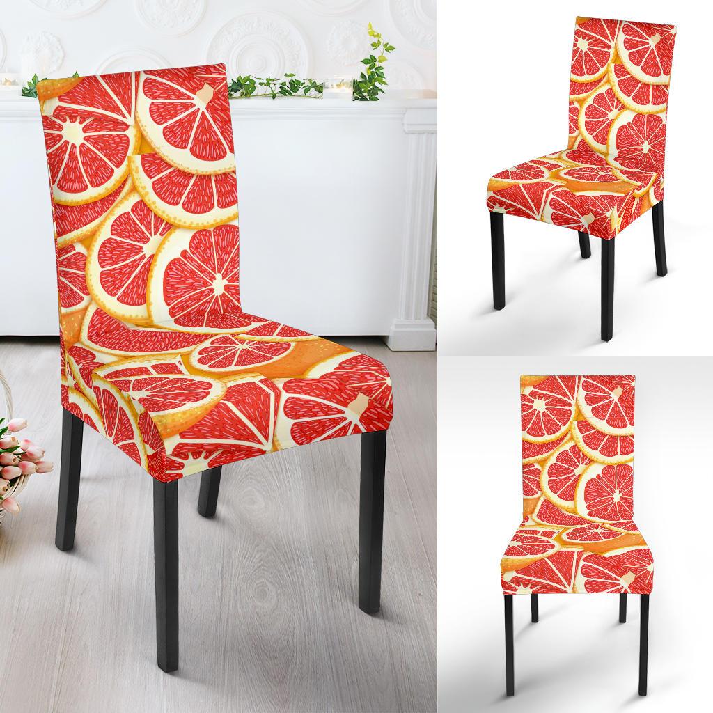 Grapefruit Pattern Print Design GF02 Dining Chair Slipcover-JORJUNE.COM