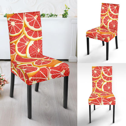 Grapefruit Pattern Print Design GF02 Dining Chair Slipcover-JORJUNE.COM