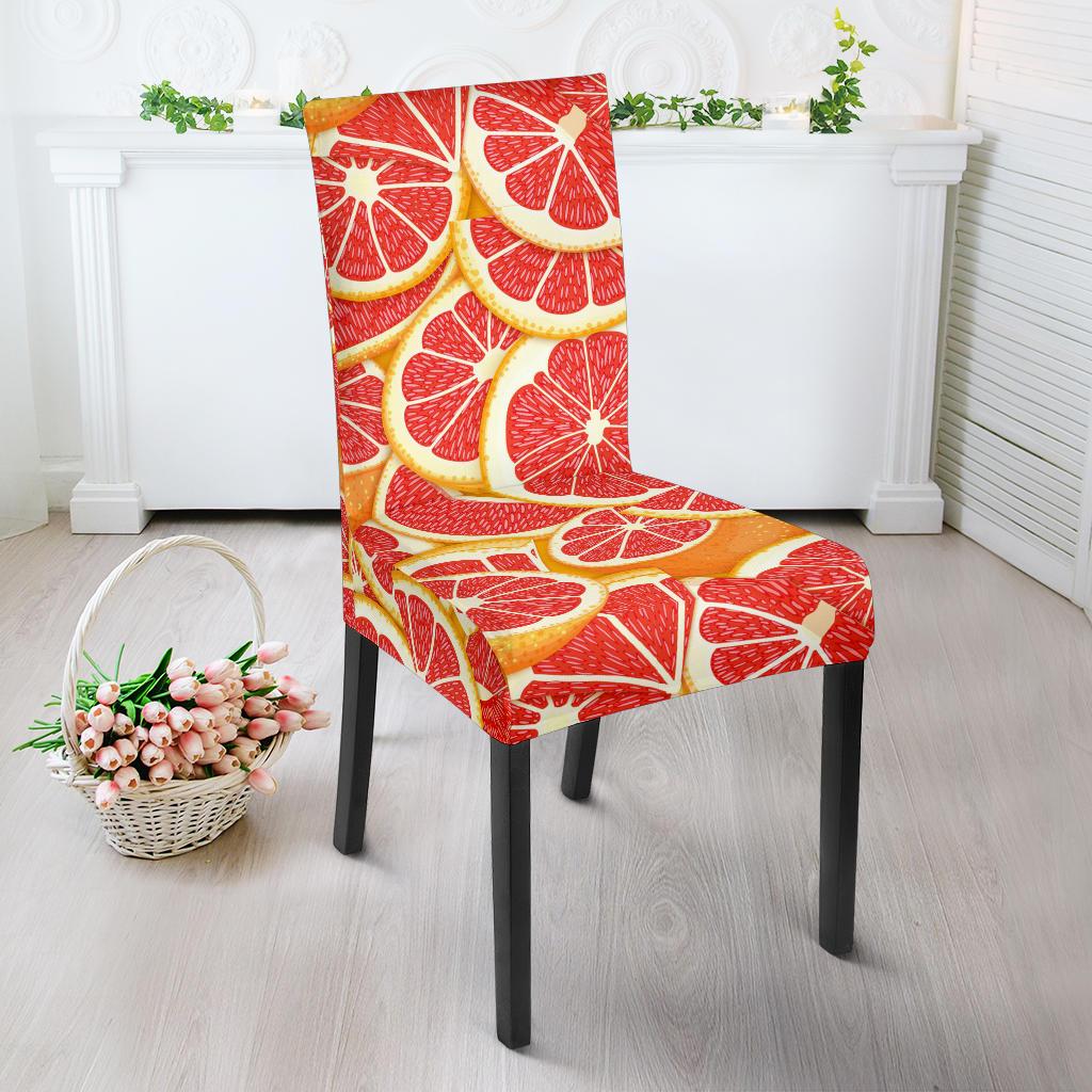 Grapefruit Pattern Print Design GF02 Dining Chair Slipcover-JORJUNE.COM