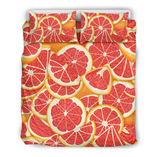 Grapefruit Pattern Print Design GF02 Duvet Cover Bedding Set-JORJUNE.COM