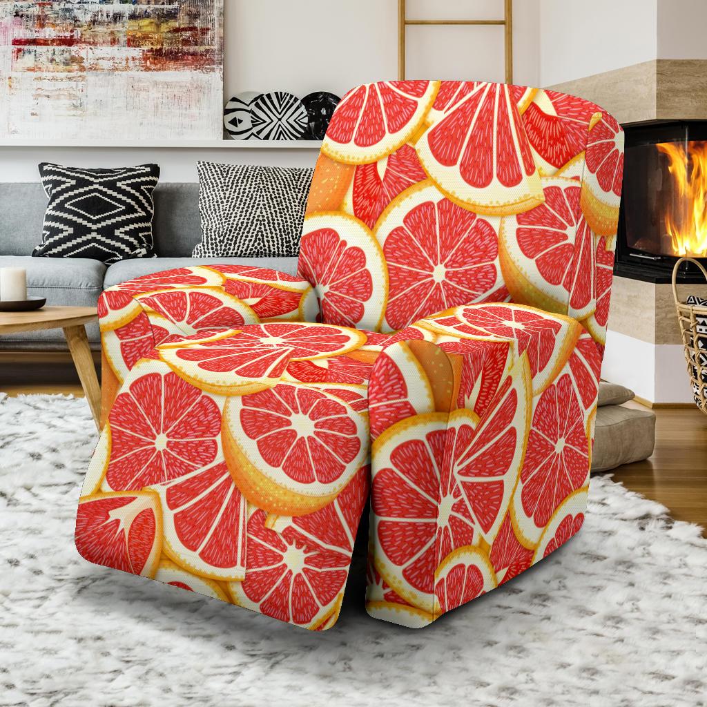 Grapefruit Pattern Print Design GF02 Recliner Slipcover-JORJUNE.COM