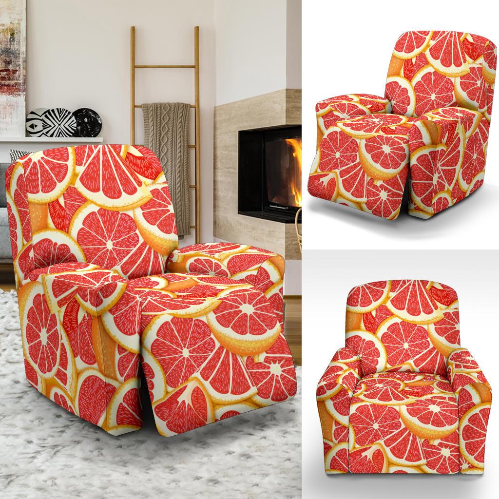 Grapefruit Pattern Print Design GF02 Recliner Slipcover-JORJUNE.COM