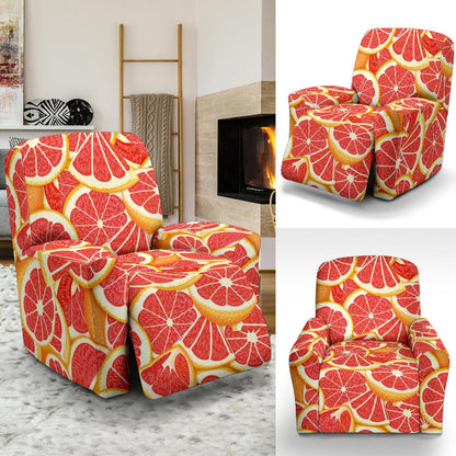 Grapefruit Pattern Print Design GF02 Recliner Slipcover-JORJUNE.COM