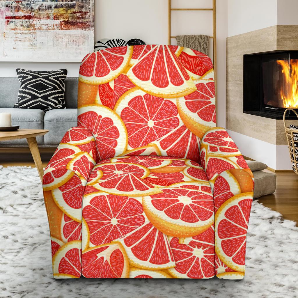 Grapefruit Pattern Print Design GF02 Recliner Slipcover-JORJUNE.COM