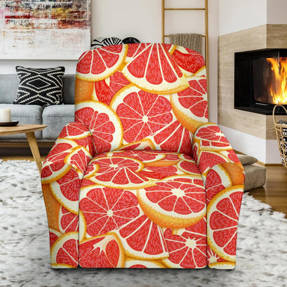 Grapefruit Pattern Print Design GF02 Recliner Slipcover-JORJUNE.COM