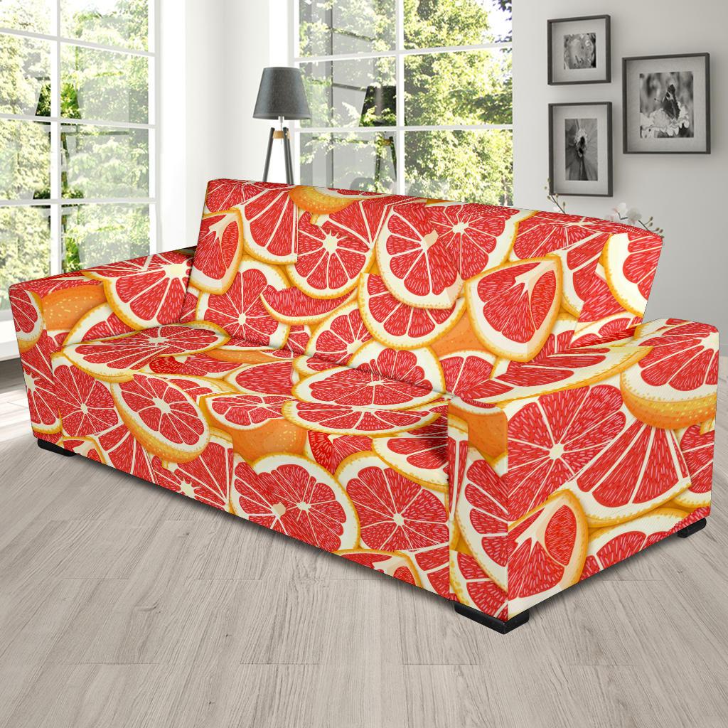 Grapefruit Pattern Print Design GF02 Sofa Slipcover-JORJUNE.COM