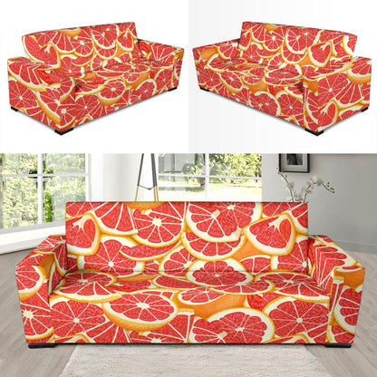 Grapefruit Pattern Print Design GF02 Sofa Slipcover-JORJUNE.COM
