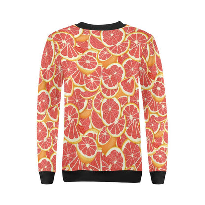 Grapefruit Pattern Print Design GF02 Women Long Sleeve Sweatshirt-JorJune