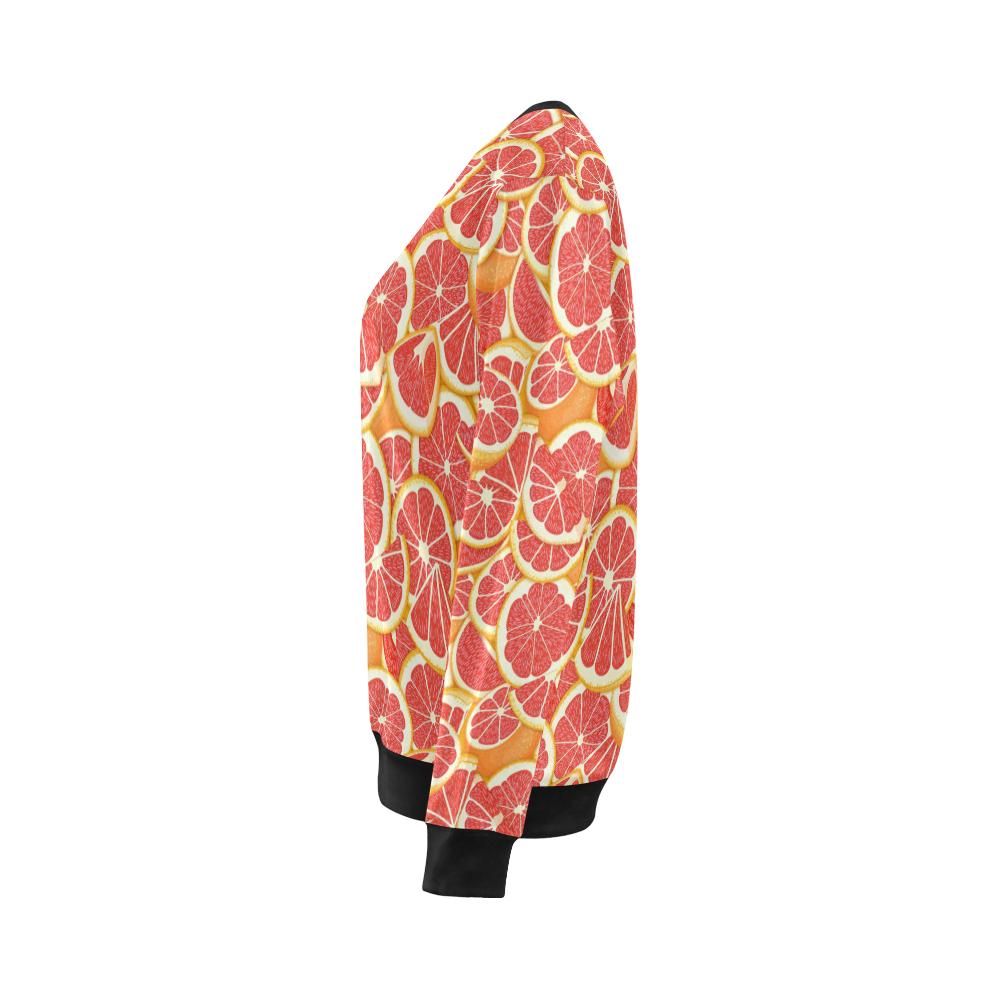 Grapefruit Pattern Print Design GF02 Women Long Sleeve Sweatshirt-JorJune