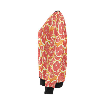 Grapefruit Pattern Print Design GF02 Women Long Sleeve Sweatshirt-JorJune