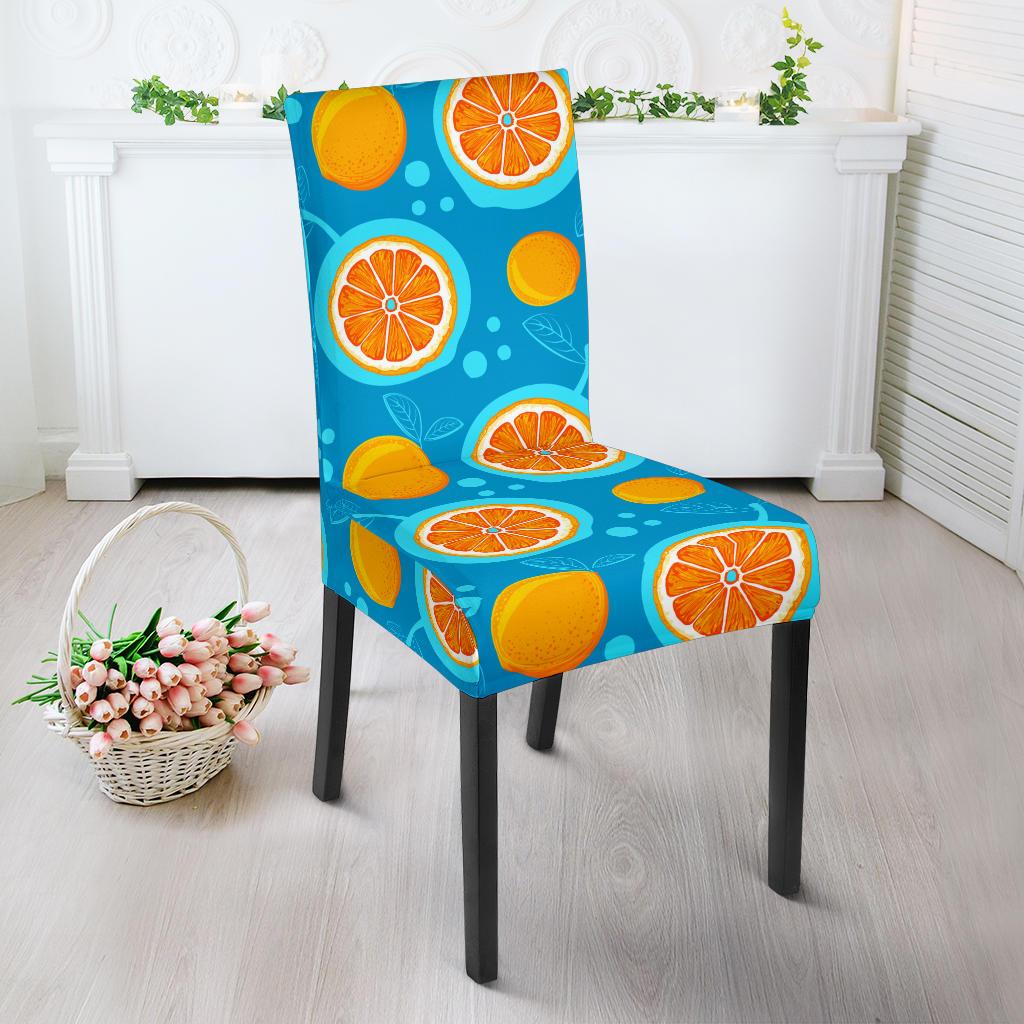 Grapefruit Pattern Print Design GF03 Dining Chair Slipcover-JORJUNE.COM