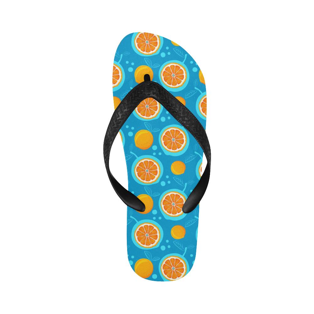 Grapefruit Pattern Print Design GF03 Flip Flops-JorJune