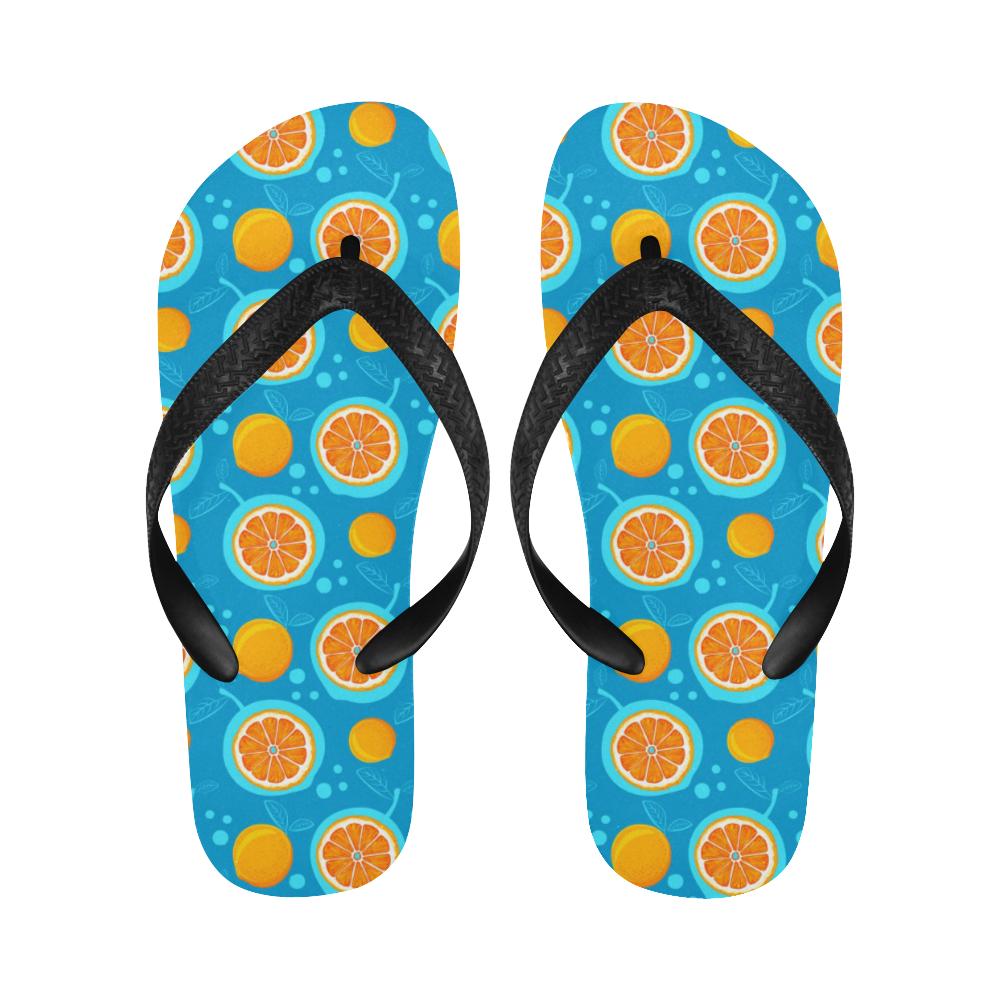 Grapefruit Pattern Print Design GF03 Flip Flops-JorJune