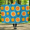 Grapefruit Pattern Print Design GF03 Hooded Blanket-JORJUNE.COM