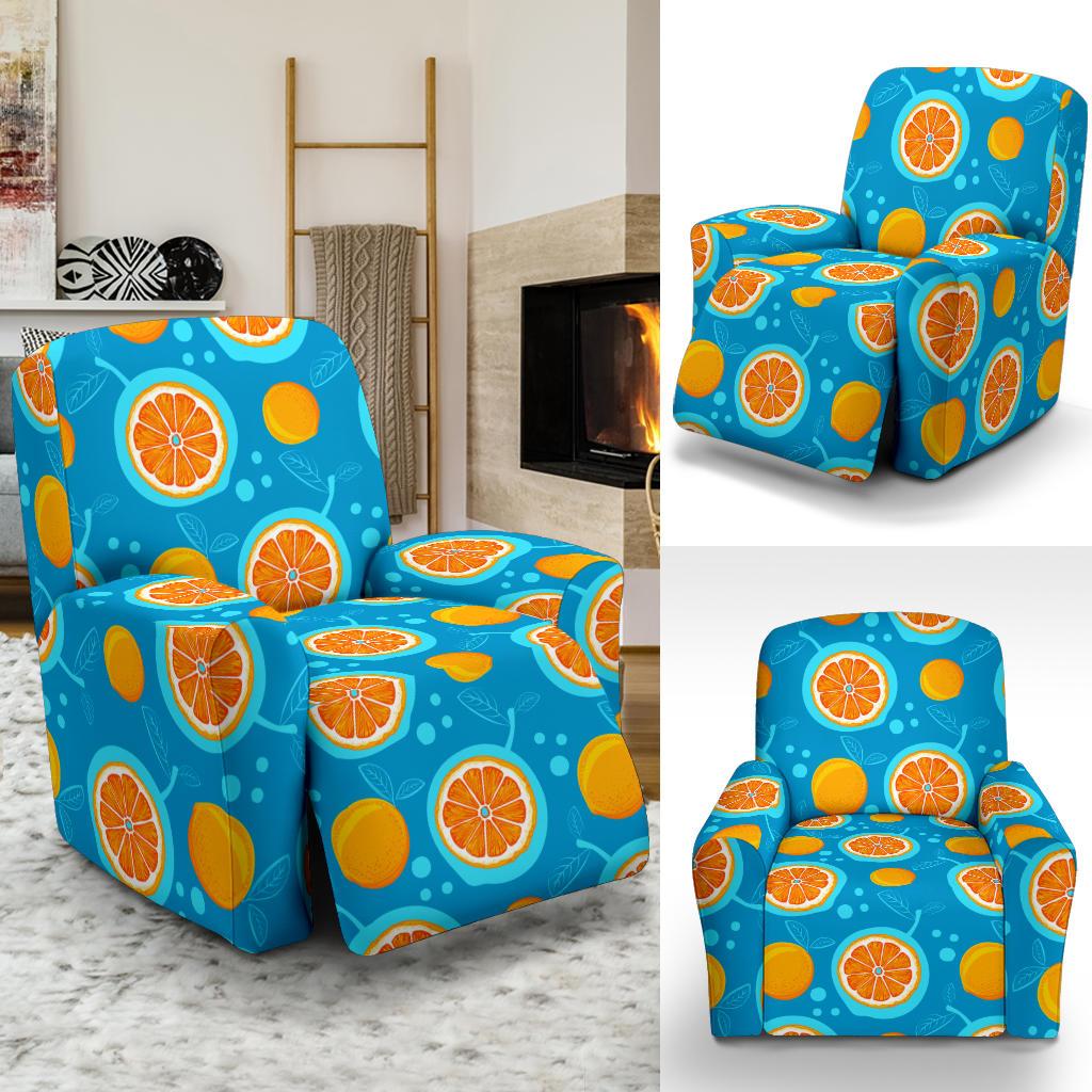 Grapefruit Pattern Print Design GF03 Recliner Slipcover-JORJUNE.COM