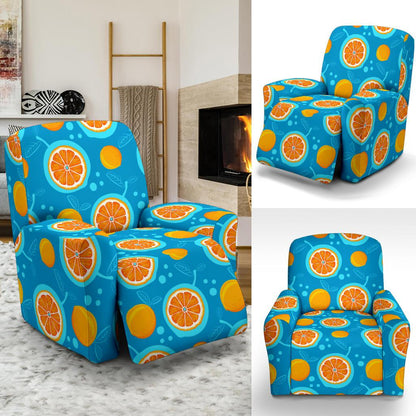 Grapefruit Pattern Print Design GF03 Recliner Slipcover-JORJUNE.COM