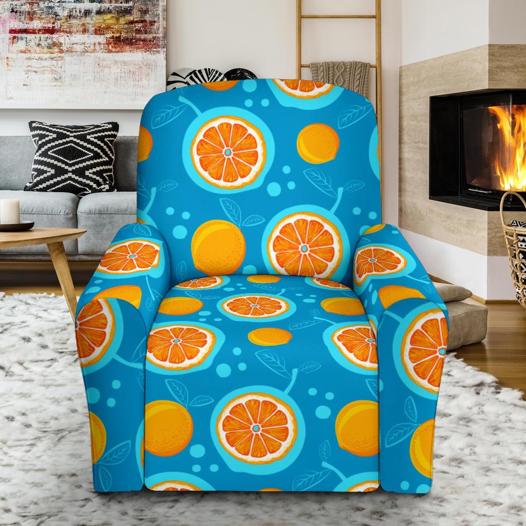 Grapefruit Pattern Print Design GF03 Recliner Slipcover-JORJUNE.COM