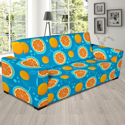 Grapefruit Pattern Print Design GF03 Sofa Slipcover-JORJUNE.COM