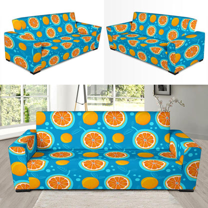 Grapefruit Pattern Print Design GF03 Sofa Slipcover-JORJUNE.COM