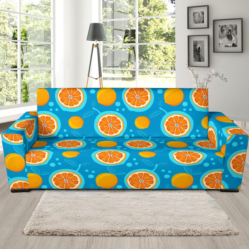Grapefruit Pattern Print Design GF03 Sofa Slipcover-JORJUNE.COM