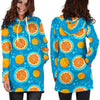 Grapefruit Pattern Print Design GF03 Women Hoodie Dress