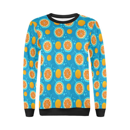 Grapefruit Pattern Print Design GF03 Women Long Sleeve Sweatshirt-JorJune