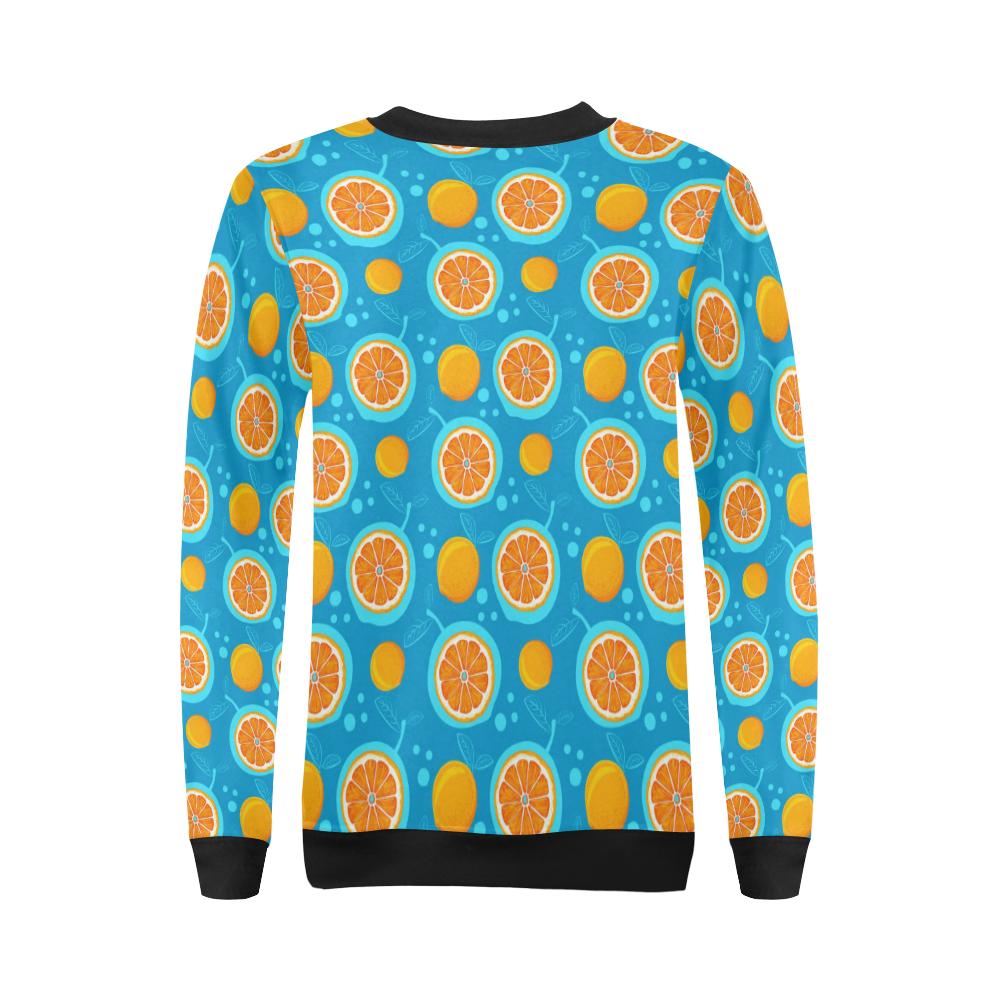 Grapefruit Pattern Print Design GF03 Women Long Sleeve Sweatshirt-JorJune