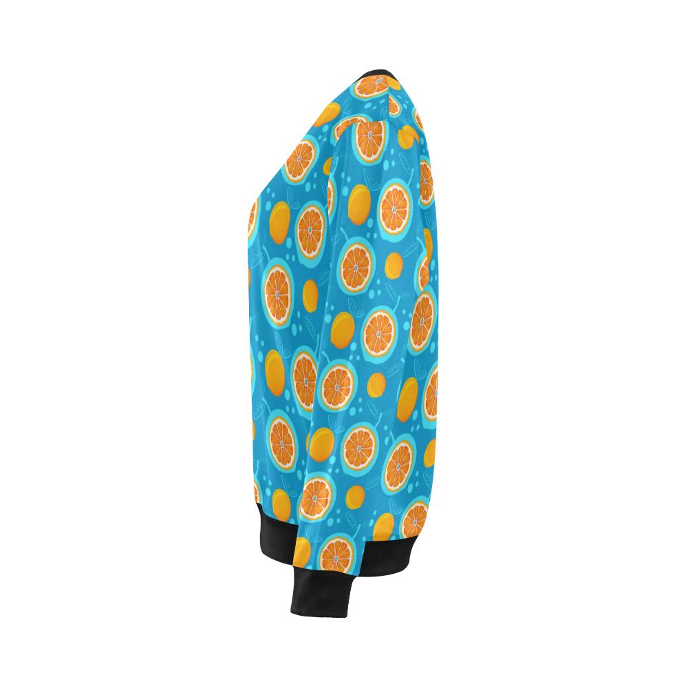 Grapefruit Pattern Print Design GF03 Women Long Sleeve Sweatshirt-JorJune